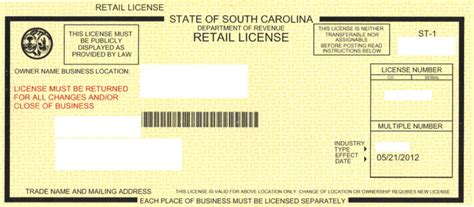 Business and Special Licenses .